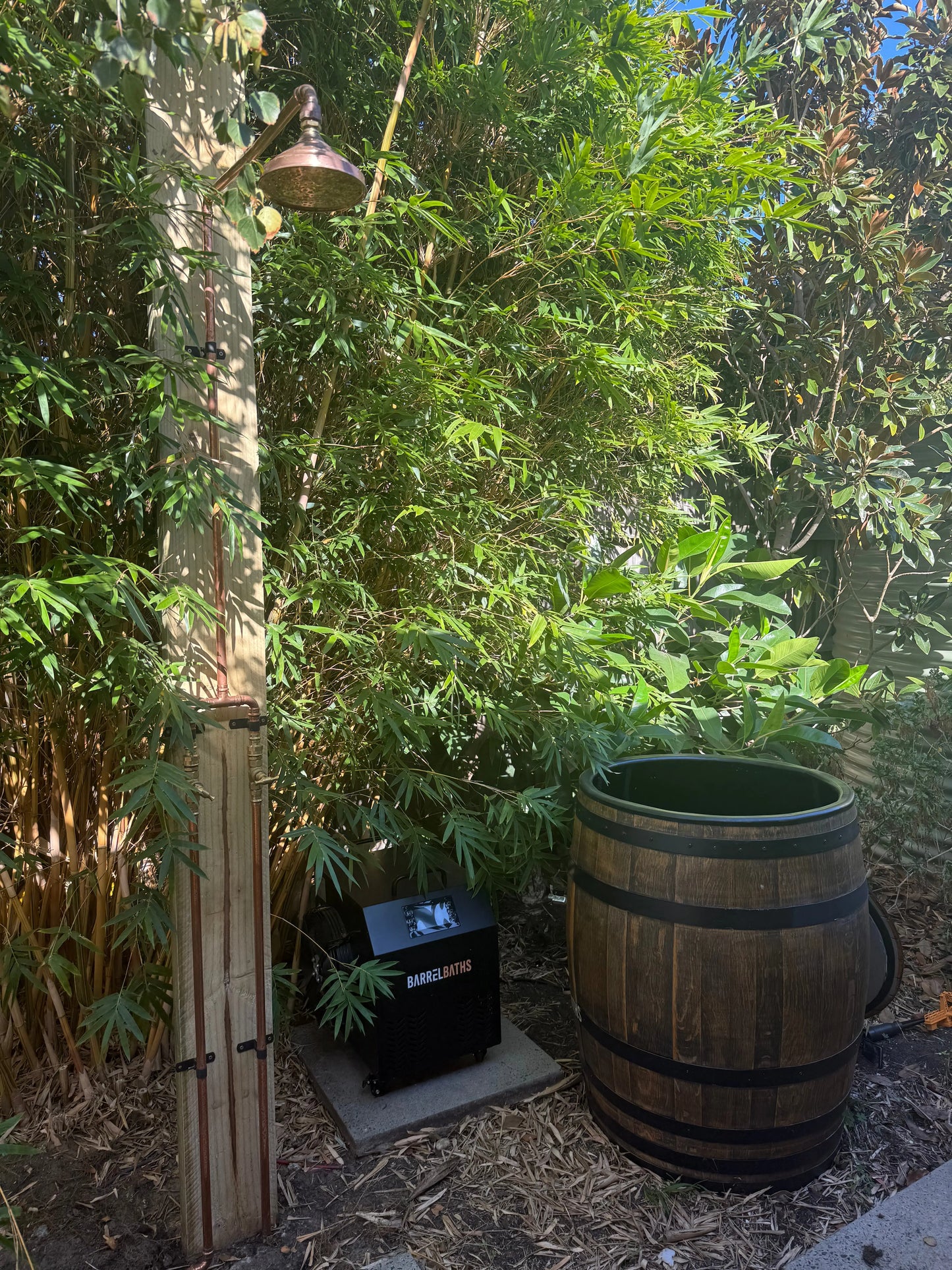 Dual Flow Shower (Hot & Cold) Barrel Baths