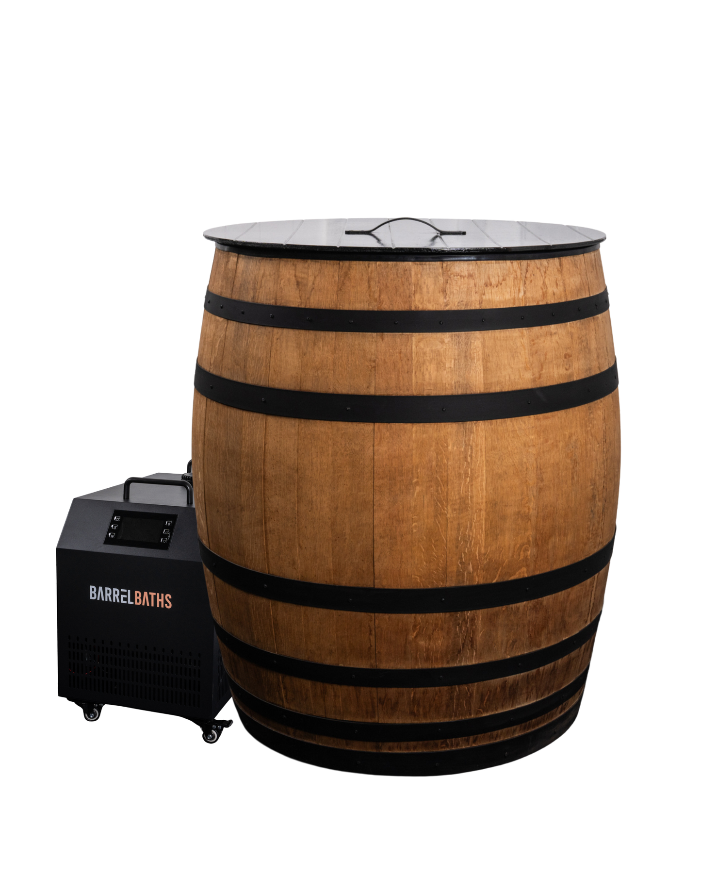 500L Wine Barrel Ice Bath - Pro Black Edition