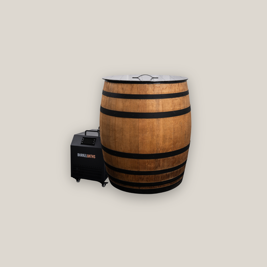 500L Wine Barrel Ice Bath - Pro Black Edition