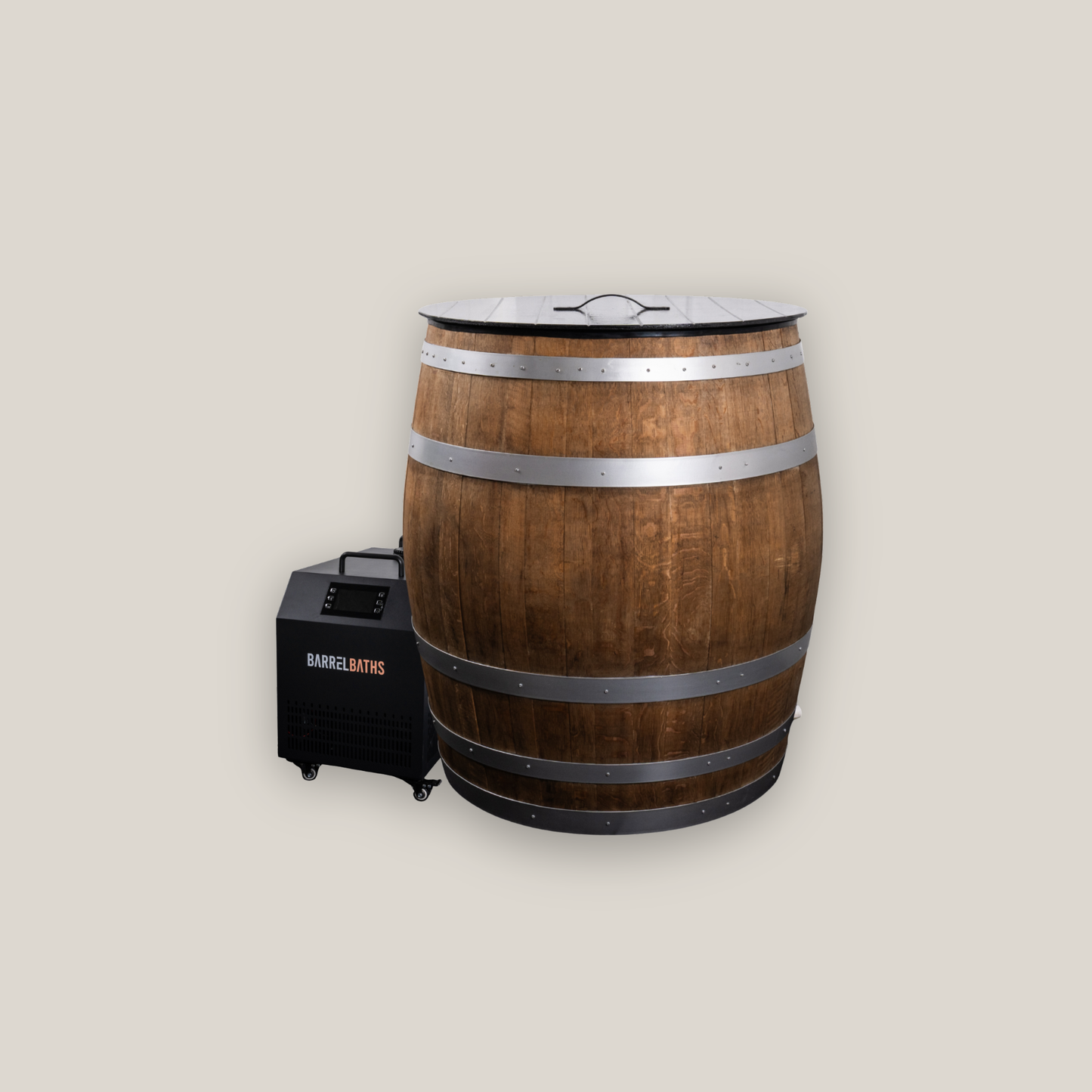 500L Wine Barrel Ice Bath - Pro Silver Edition