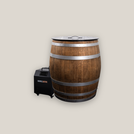 500L Wine Barrel Ice Bath - Pro Silver Edition